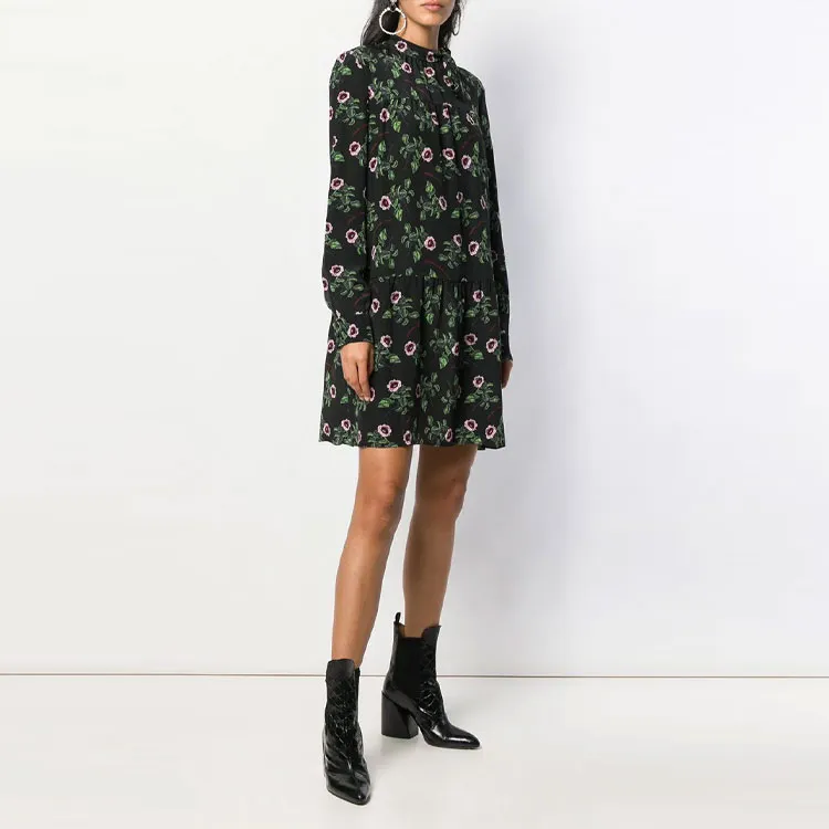 Undercover X Valentino Long-Sleeved Dresses Women's Black-2