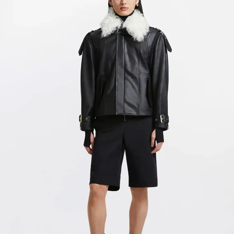 DION LEE Leather Jackets Unisex Black-1