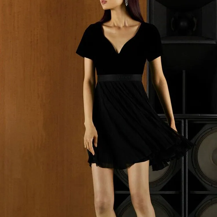 GUCCI Logo Pleated Minidress-3