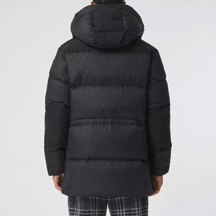 Burberry Logo Applique Nylon Puffer Coat-3