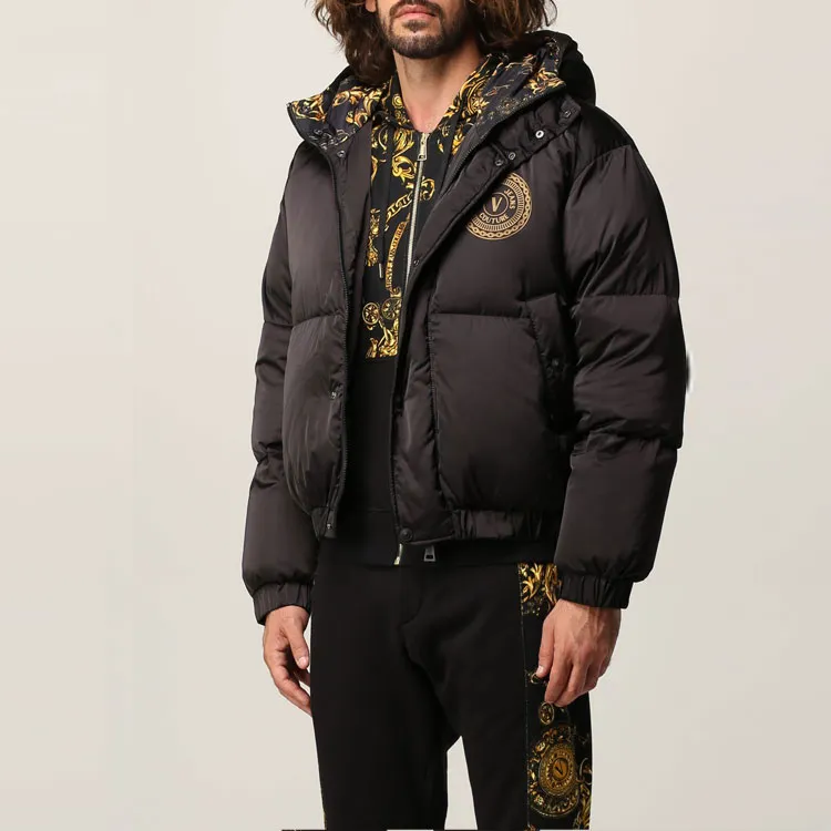 VERSACE JEANS COUTURE Down Jacket Men's Black-4
