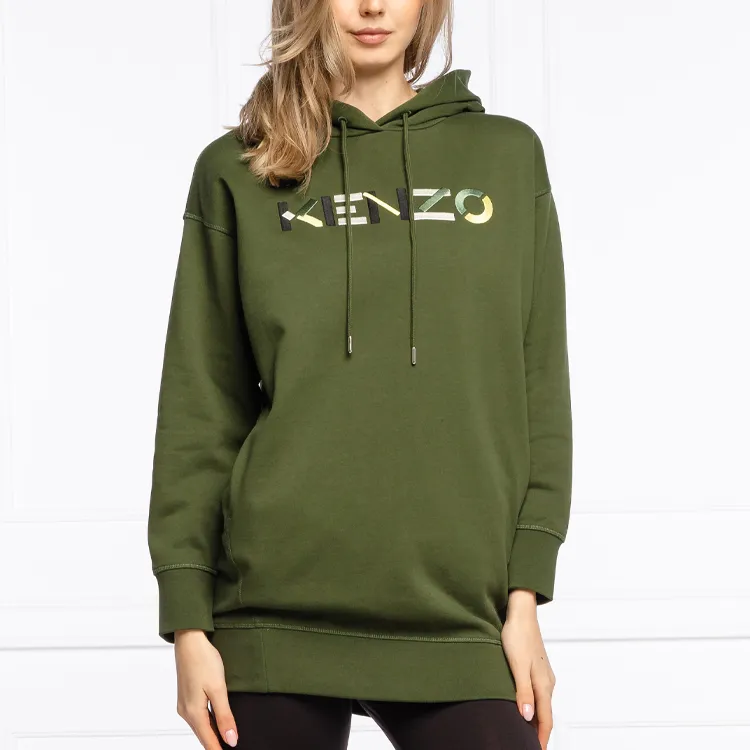 KENZO Long-Sleeved Dresses Women's Green-2