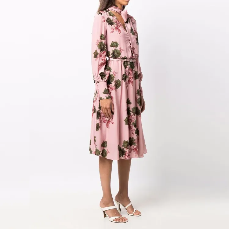 Blumarine Long-Sleeved Dresses Women's Pink-4