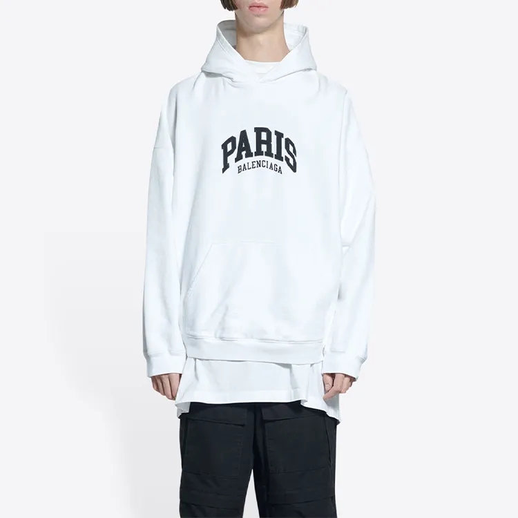 Balenciaga Mens Cities Paris Wide Fit Hoodie-3