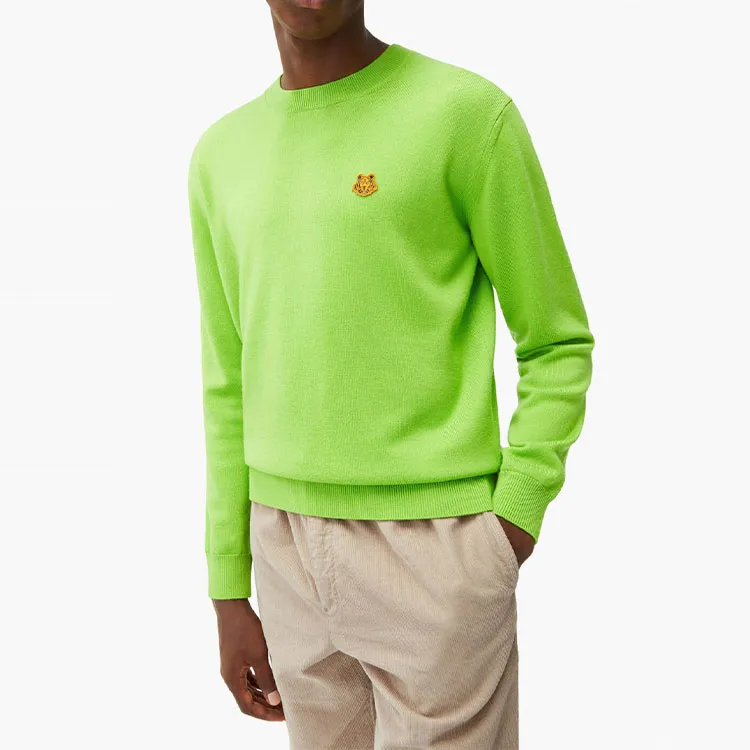 KENZO Classic Tiger Head SS22 Sweater Men's Green-3
