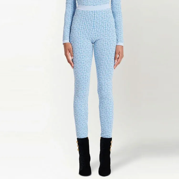 BALMAIN Leggings Women's Blue-3
