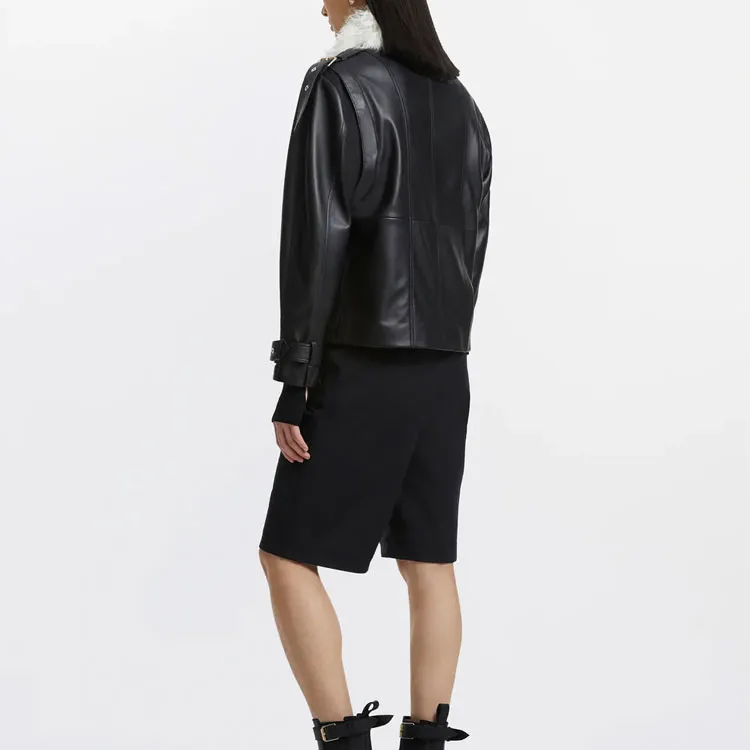 DION LEE Leather Jackets Unisex Black-2