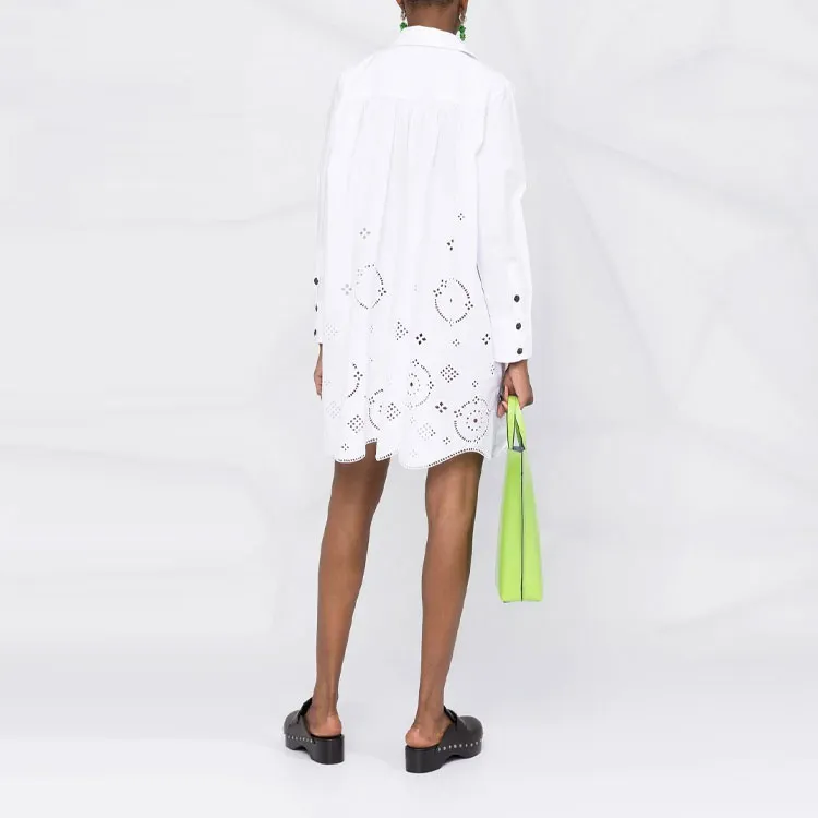GANNI Long-Sleeved Dresses Women's White-2