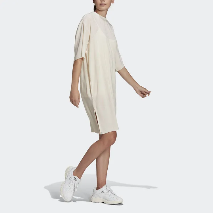Adidas Originals ADICOLOR Short Sleeved Dresses Women's Beige-2