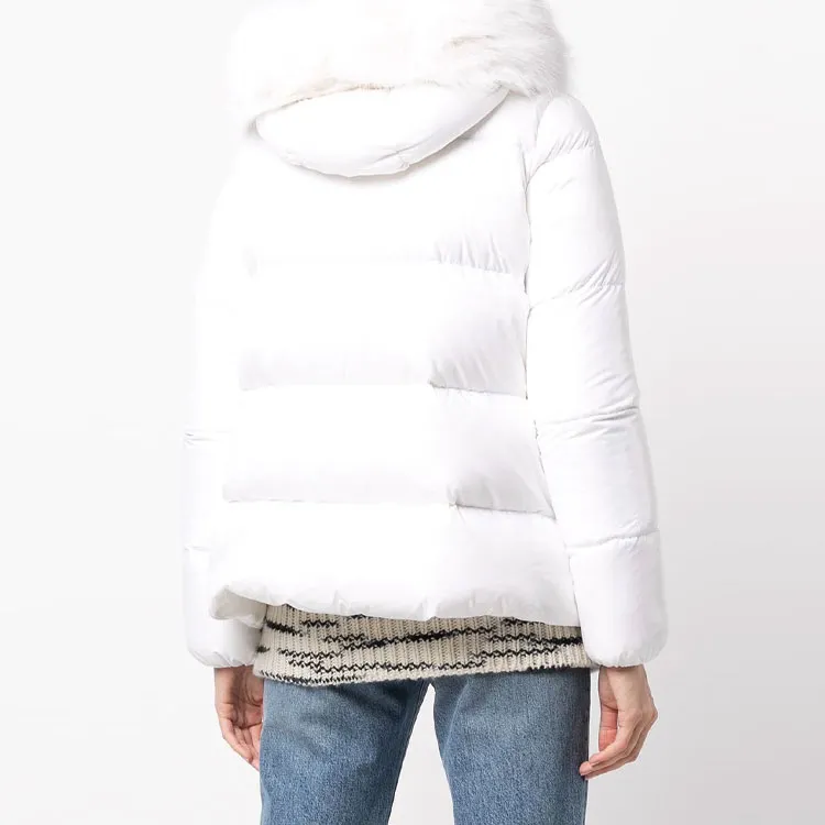 Moncler Laiche Zip Up Puffer Jacket 'White'-1