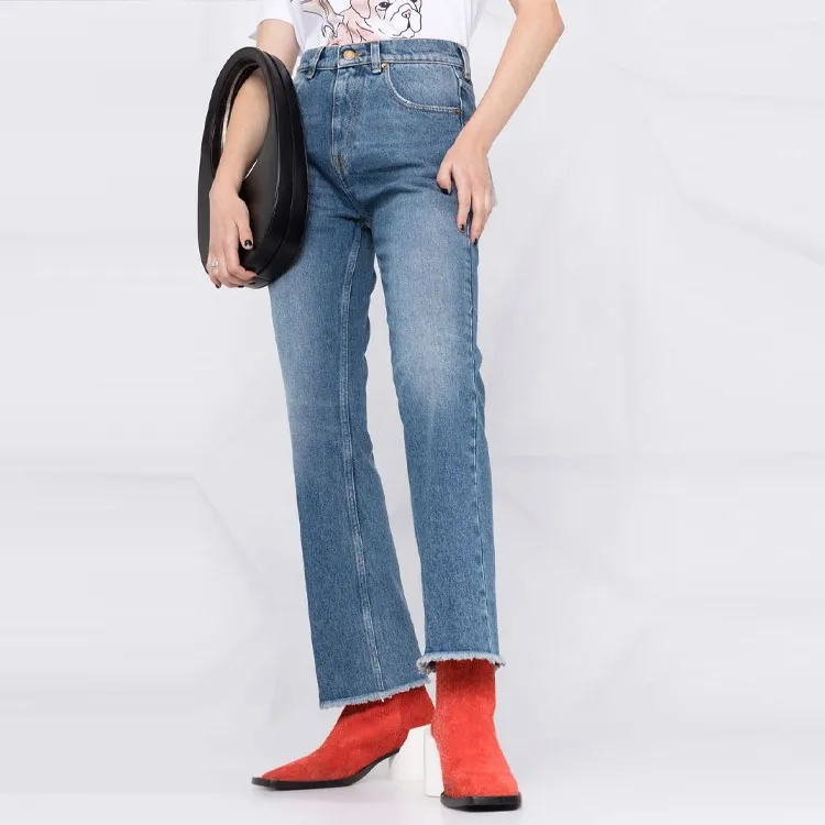 Golden Goose Logo Patch Cropped Jeans-4