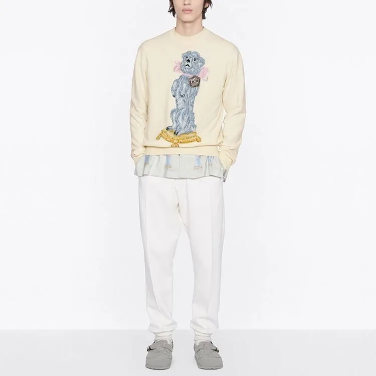 DIOR FW22 Men Cartoon Crewneck Pullover Cashmere Sweater-3