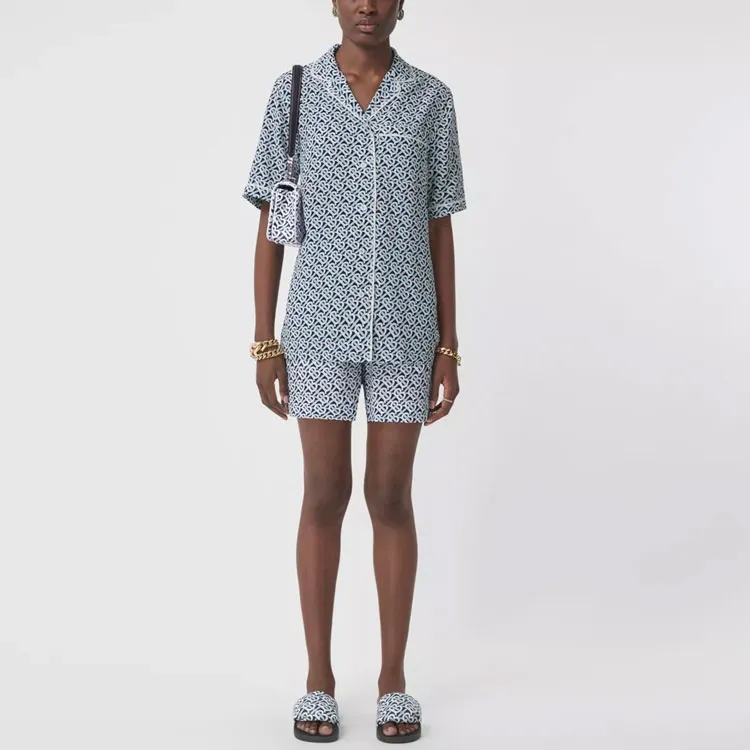 Burberry Casual Shorts Women's Blue-1