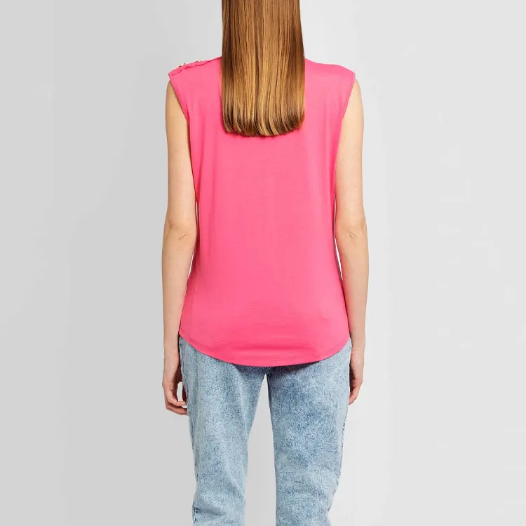 BALMAIN T-Shirts Women's Pink-3