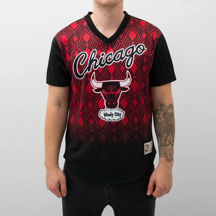 Mitchell Ness T-Shirts Men Red-3
