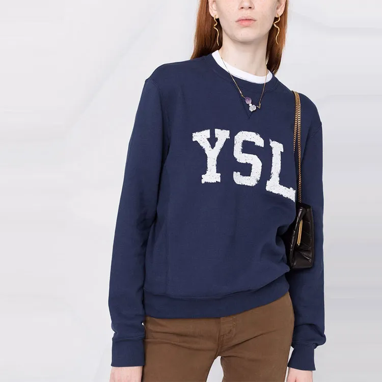 SAINT LAURENT Sweatshirts Women's Blue-4