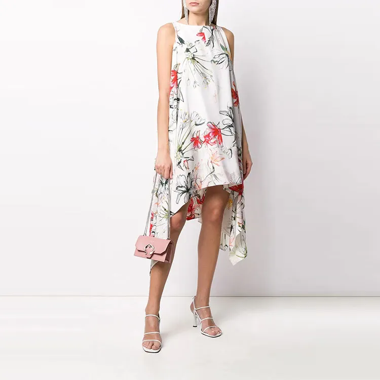 Alexander McQueen Sleeveless Dresses Women's White-1