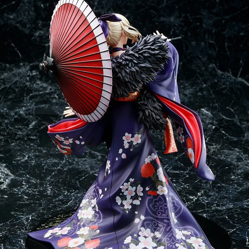 KADOKAWA Artoria Pendragon 1/7 Fgo Black Saber Altria Kimono Limited Edition Scale Figures-4