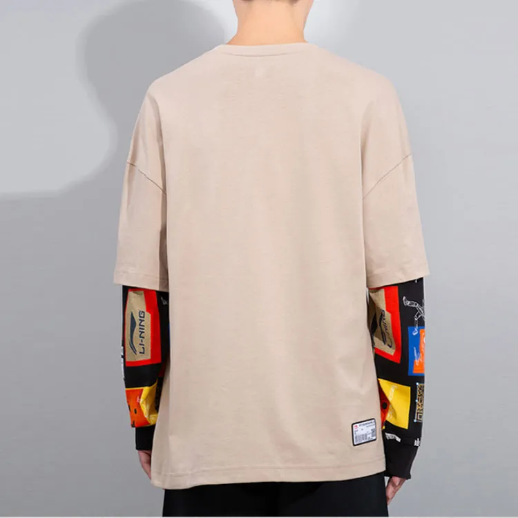 LiNing T Shirts Men Loose Earth-2