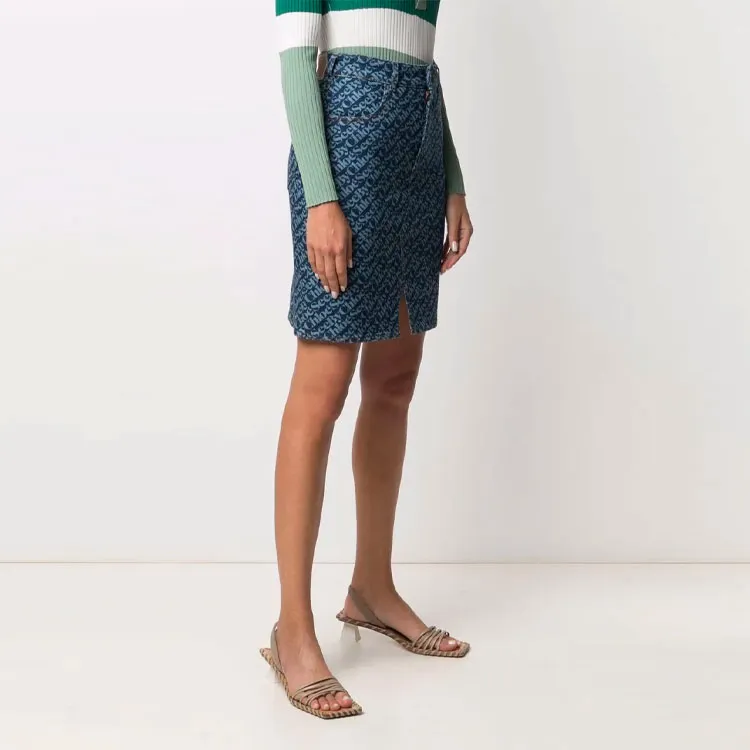 See By Chloe Denim Short Skirts Women's Dark Blue-2