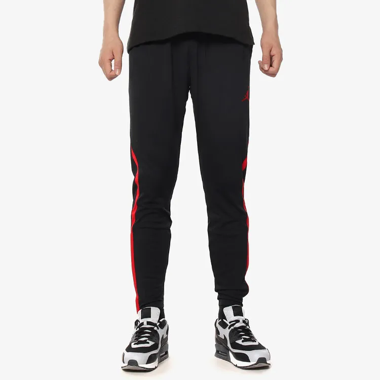 Jordan Knitted Sports Pants Men's Black Red-2