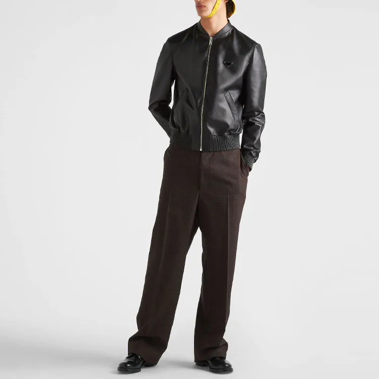 PRADA Leather Bomber Jacket-2