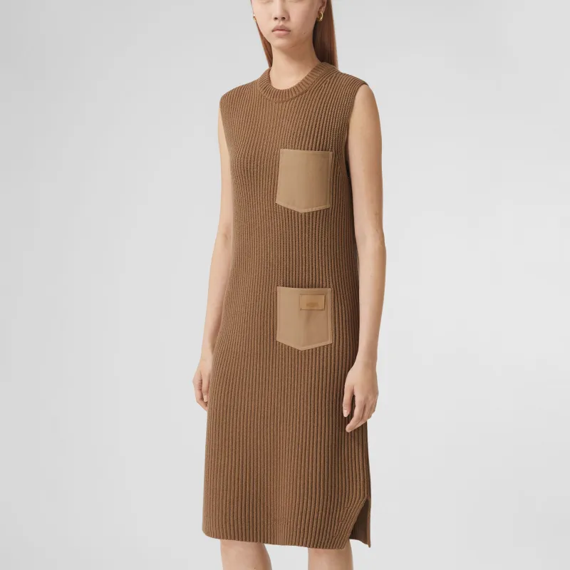 Burberry Sleeveless Dresses Women's Camel-2