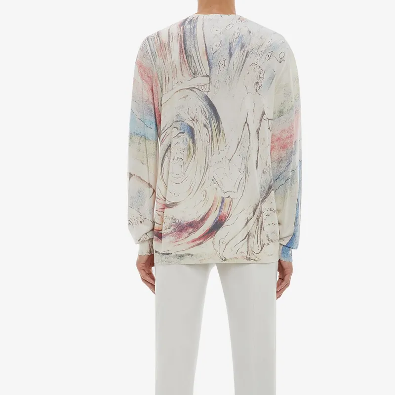 Alexander McQueen William Blake Dante-print Crew-neck Sweatshirt-3