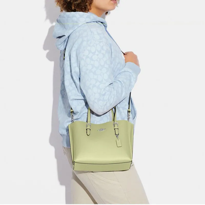 COACH Mollie Cow Leather Tote Bag, Shopping Bag, Handbag, Shoulder Bag, Crossbody Bag Medium Size Women's-3
