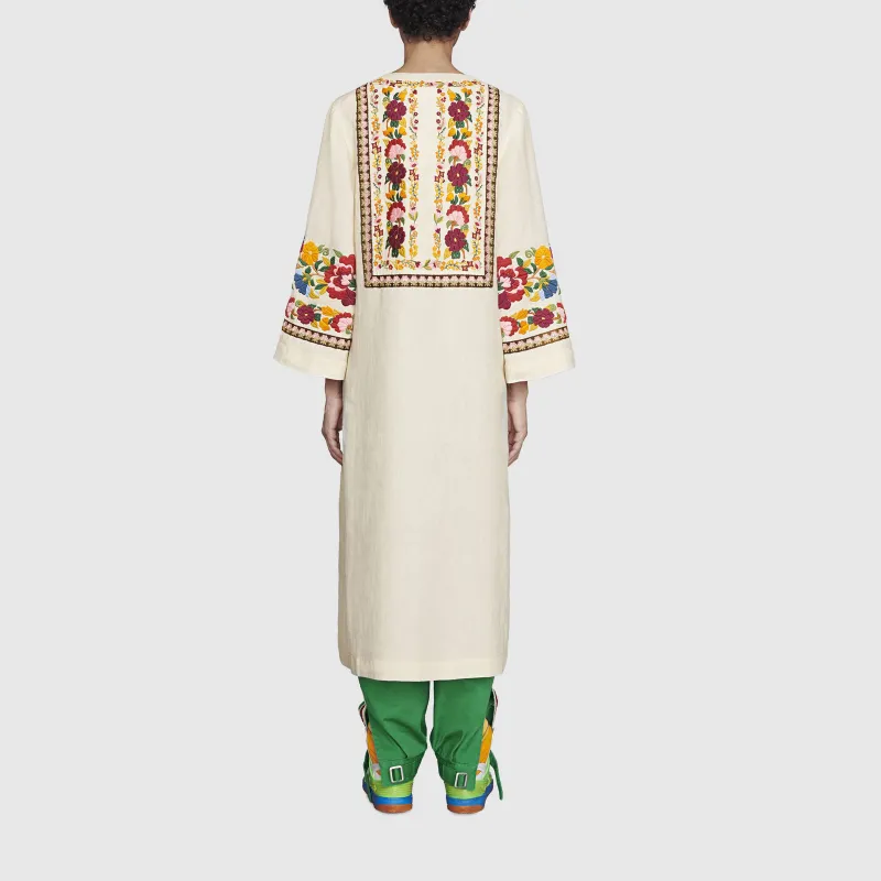 GUCCI FW21 Long-Sleeved Dresses Women's Beige-2