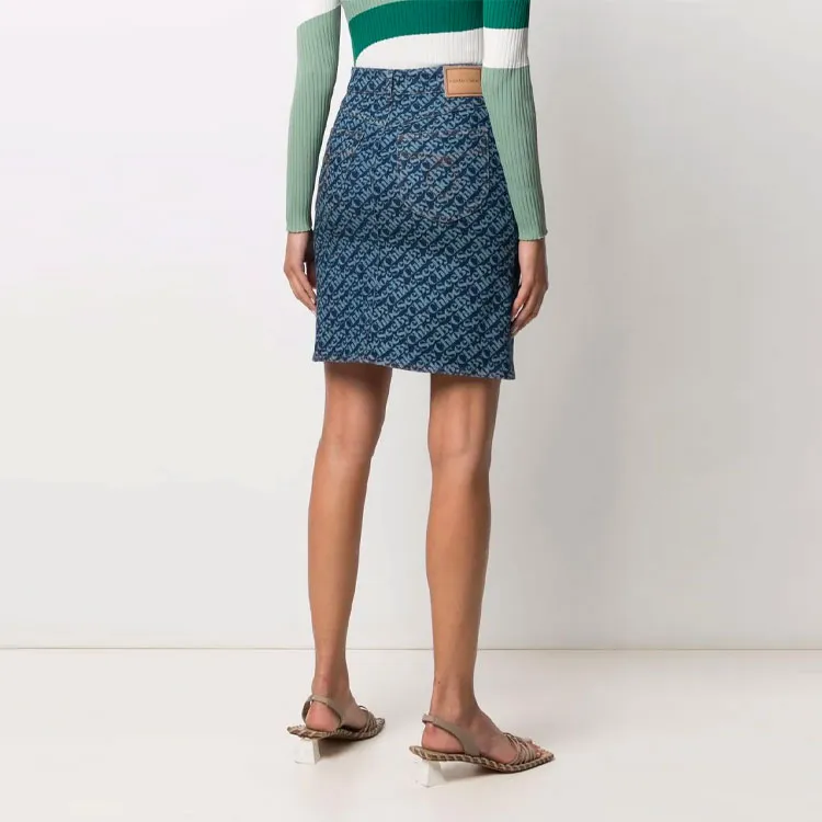 See By Chloe Denim Short Skirts Women's Dark Blue-3