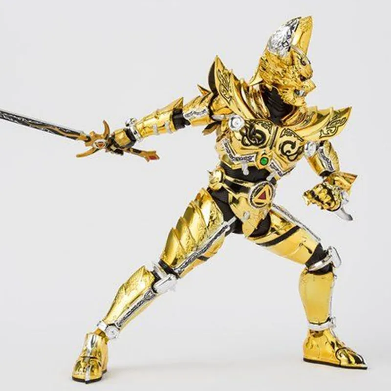 BANDAI Shf S.H. Figuarts True Sculpture OOO Garo Gold Knight Garo Akashi Rai With Cape Scale Figures 16.2cm-6