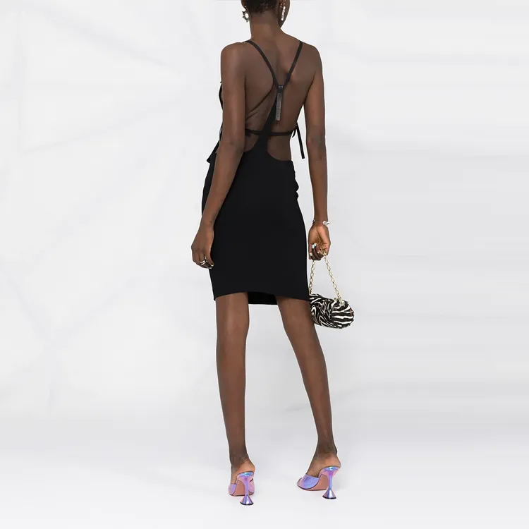 DSQUARED 2 Sleeveless Dresses Women's Black-3