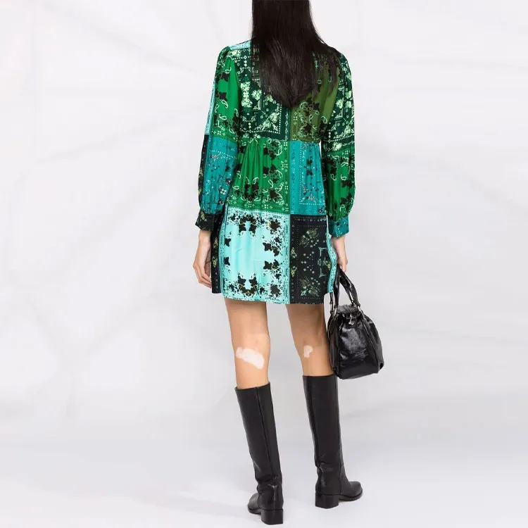PINKO Long-Sleeved Dresses Women's Green-4