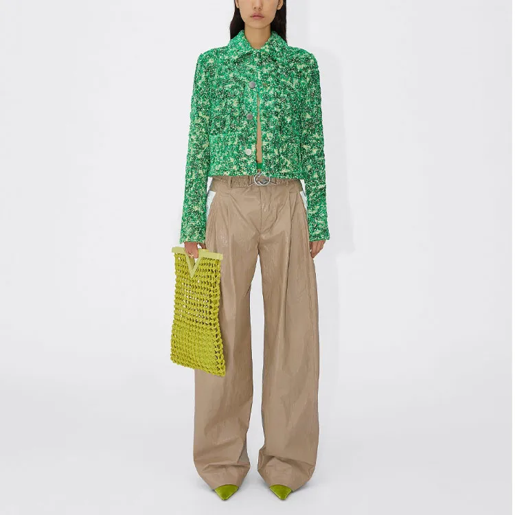 Bottega Veneta Knitted Sweatpants Women's Brown-1