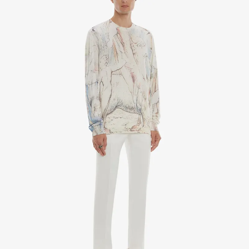 Alexander McQueen William Blake Dante-print Crew-neck Sweatshirt-1