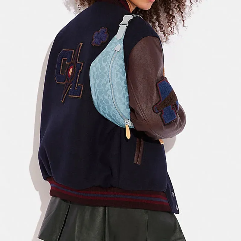 COACH Charter Fabric Sling Bag, Fanny Pack Tubas Unisex Blue-4