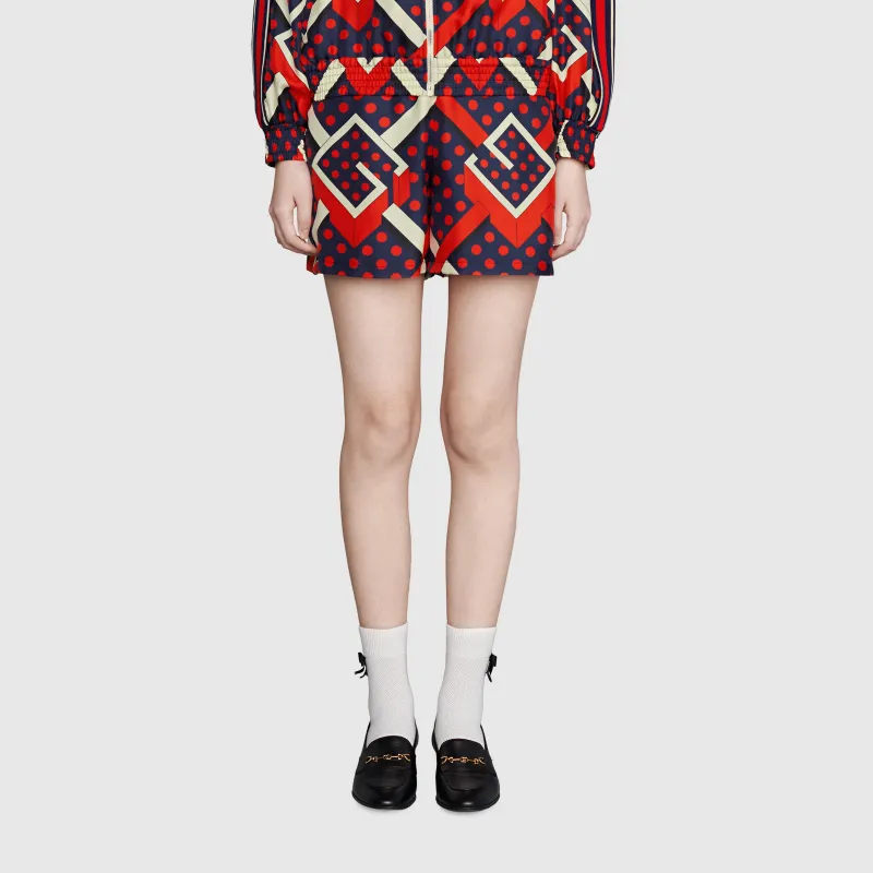 GUCCI G Dot Labyrinth print Shorts-2
