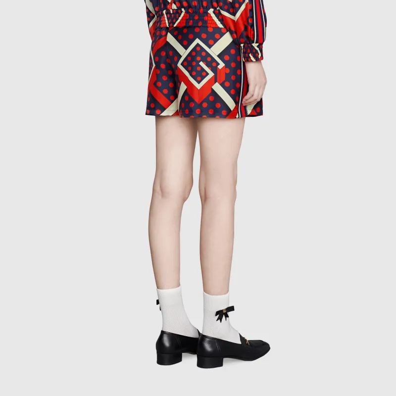 GUCCI G Dot Labyrinth print Shorts-3