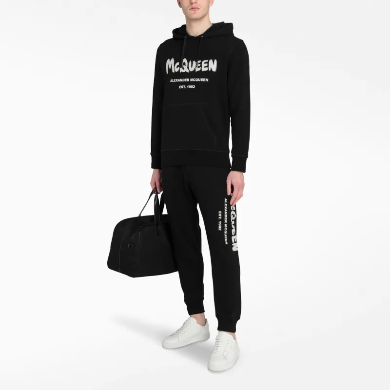 Alexander McQueen Graffiti Logo Printed Track Pants-2
