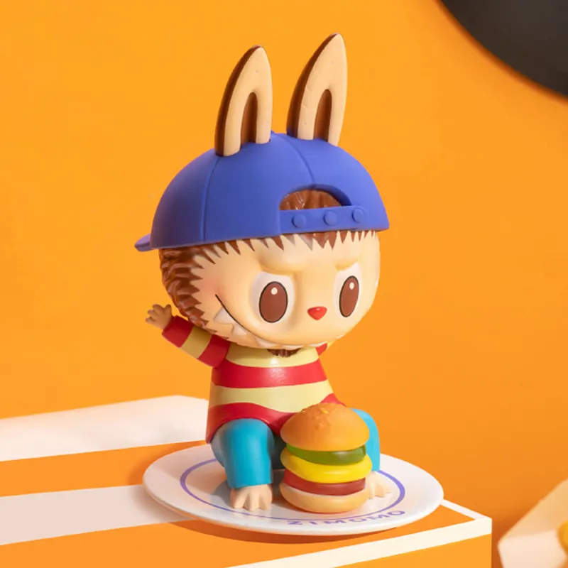 POP MART ZIMOMO Labubu Sweet Burger Hang Tag Box 9cm-2