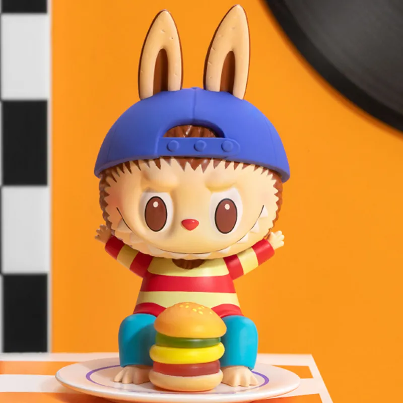 POP MART ZIMOMO Labubu Sweet Burger Hang Tag Box 9cm-1