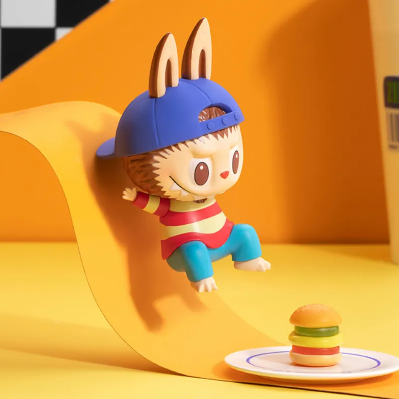 POP MART ZIMOMO Labubu Sweet Burger Hang Tag Box 9cm-3