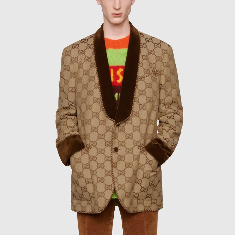 GUCCI Jackets Coats Men's Brown-3