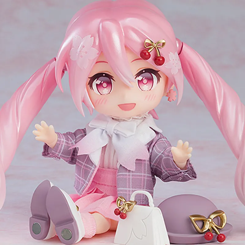 GSC Hatsune Miku Clay Doll Cherry Blossom Future Floral Outfit Style Chibi Figures 14cm-2