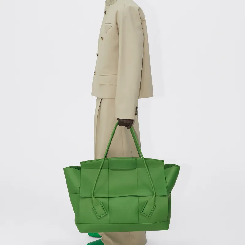 Bottega Veneta Calfskin One Shoulder Handbags Women's Green-4