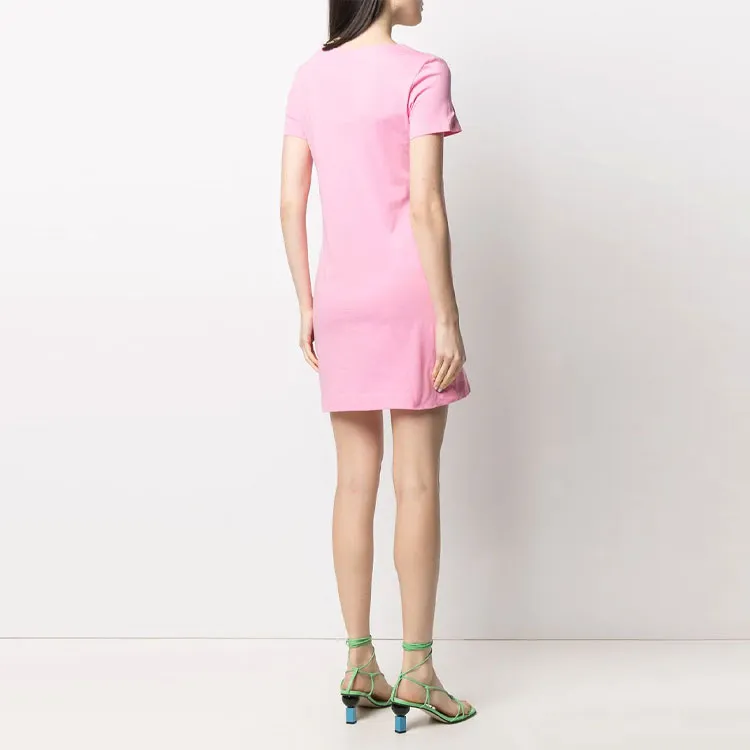 LOVE MOSCHINO Short Sleeved Dresses Women's Pink-2