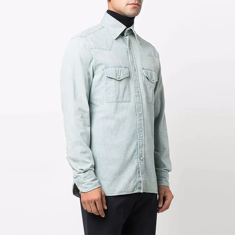 TOM FORD Shirts Men Blue-2