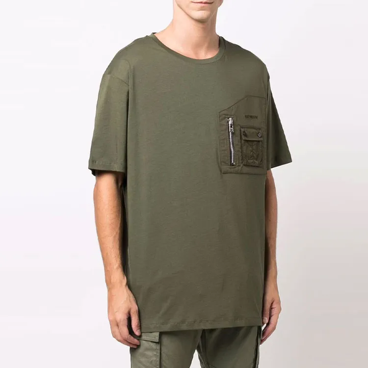 BALMAIN T Shirts Men Green-2