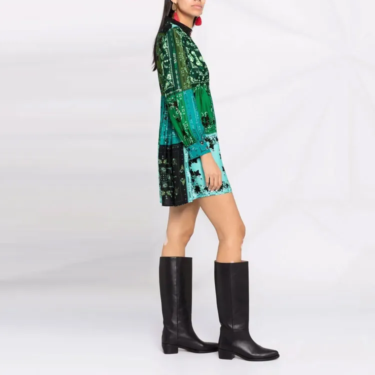 PINKO Long-Sleeved Dresses Women's Green-3